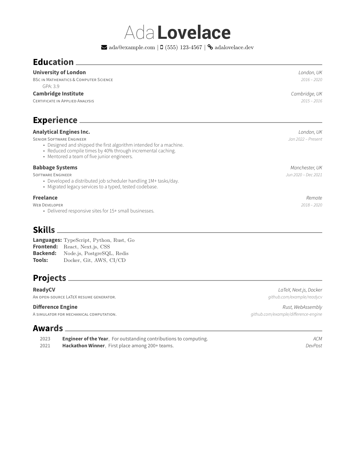 Resume template 2