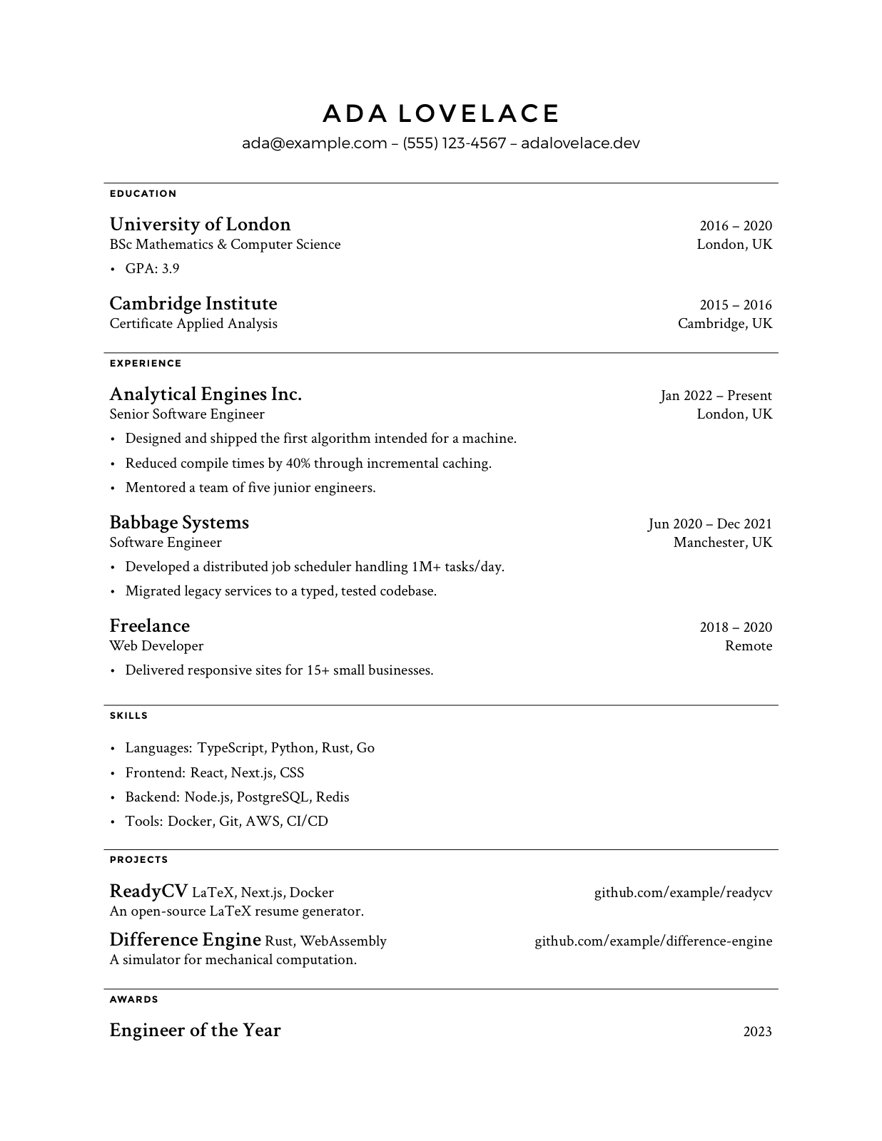 Resume template 6