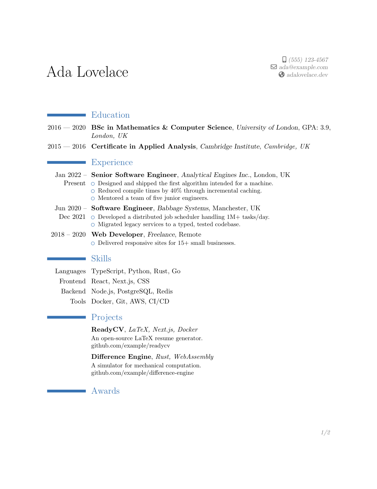 Resume template 7